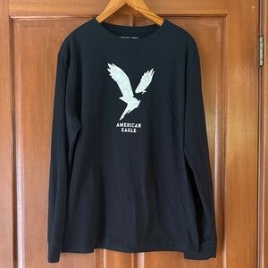 American Eagle Outfitters Black Long Sleeve Tee